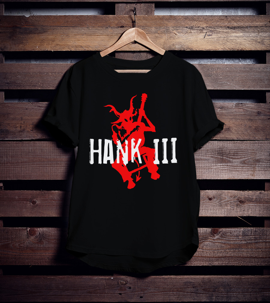 Hank III Red Devil Playing Guitar T-Shirt