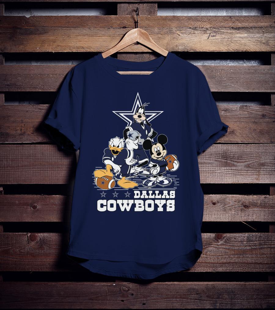 Dallas Cowboys Mickey Donald Goofy Football Team T-Shirt