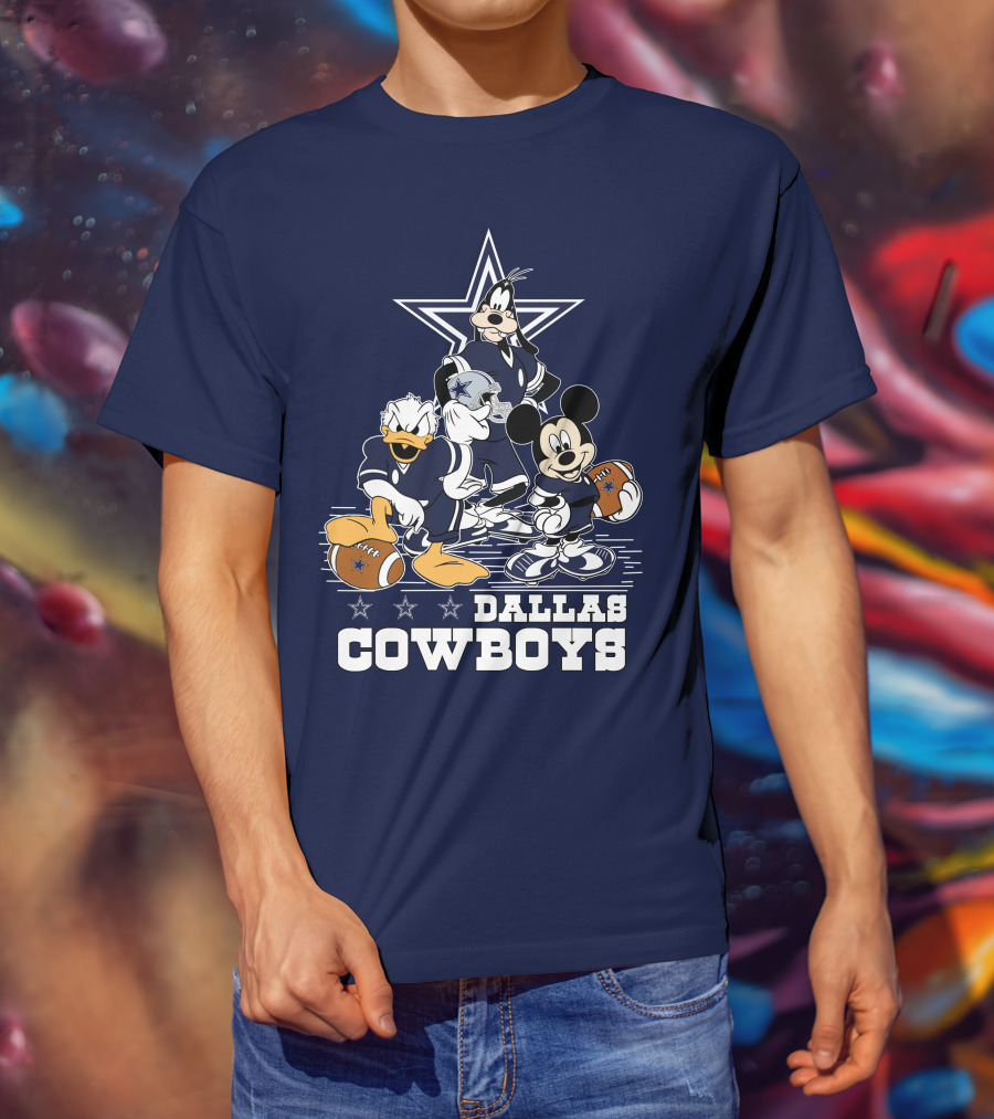 Dallas Cowboys Mickey Donald Goofy Football Team T-Shirt