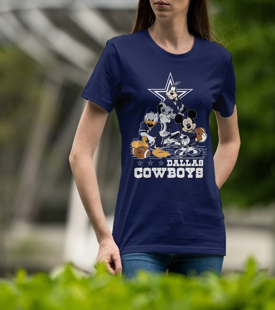 Dallas Cowboys Mickey Donald Goofy Football Team T-Shirt