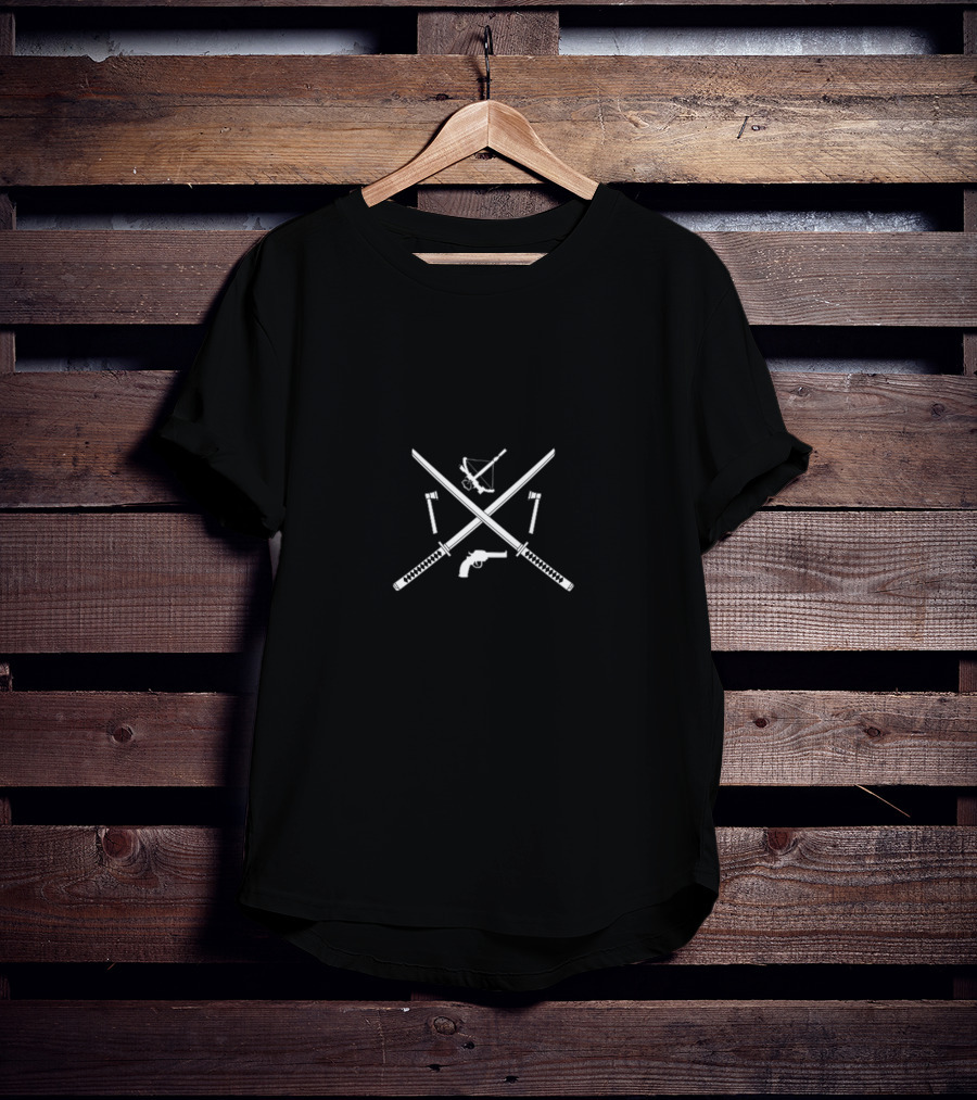 Urban Outfitters Katana Crossbow Axes Revolver T-Shirt
