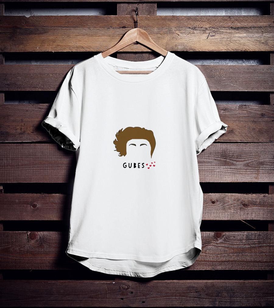 Gubes Matthew Gray Gubler Hair Silhouette With Hearts T-Shirt