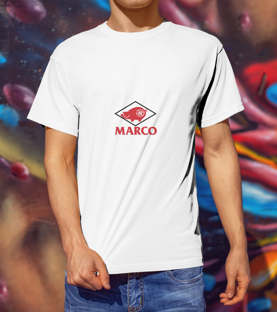 MARCO Pig Logo Red Black Diamond T-Shirt