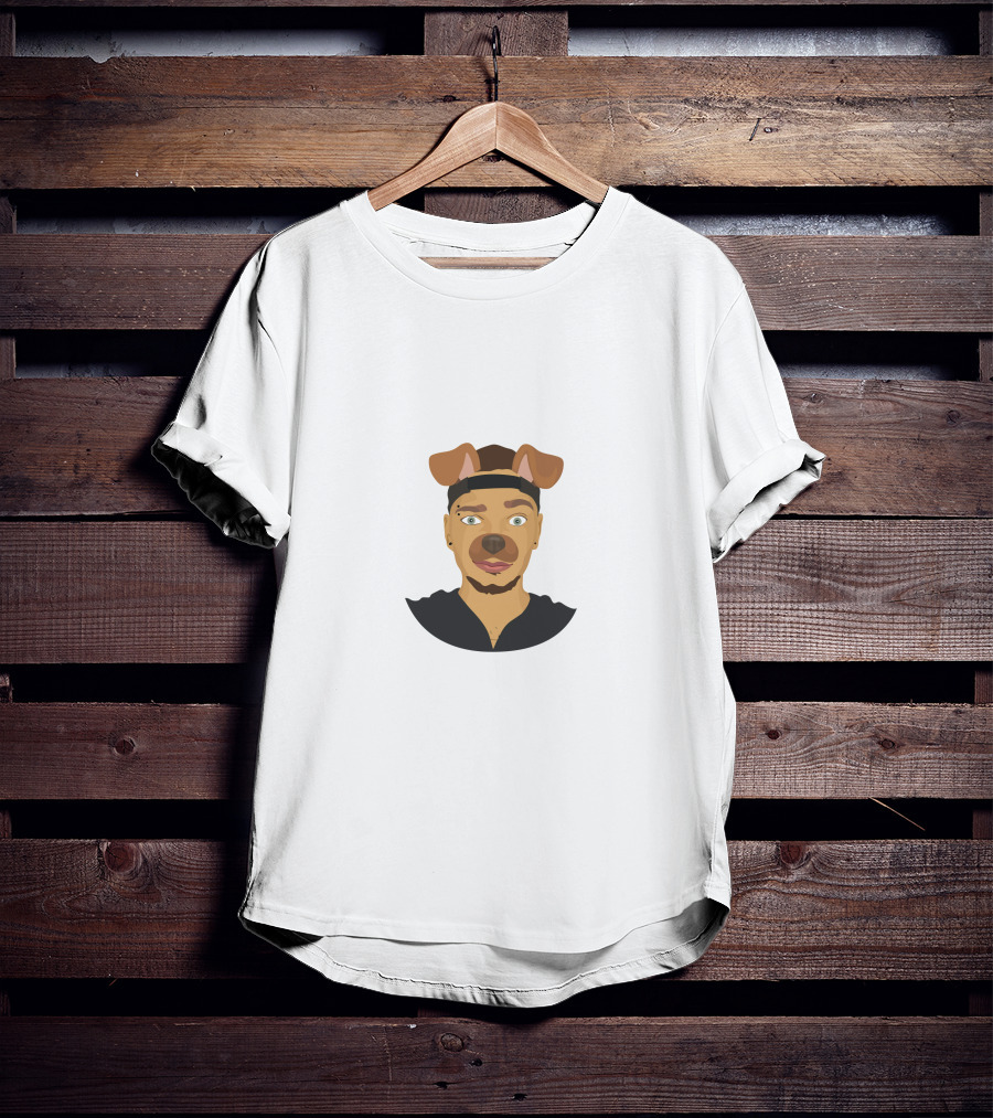 Kane Brown Cartoon Portrait With Dog Filter Ears And Nose T-Shirt