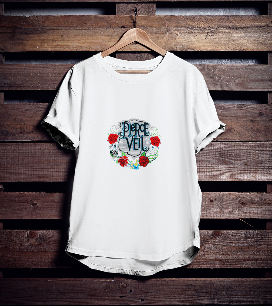 Pierce The Veil Roses And Scrollwork T-Shirt