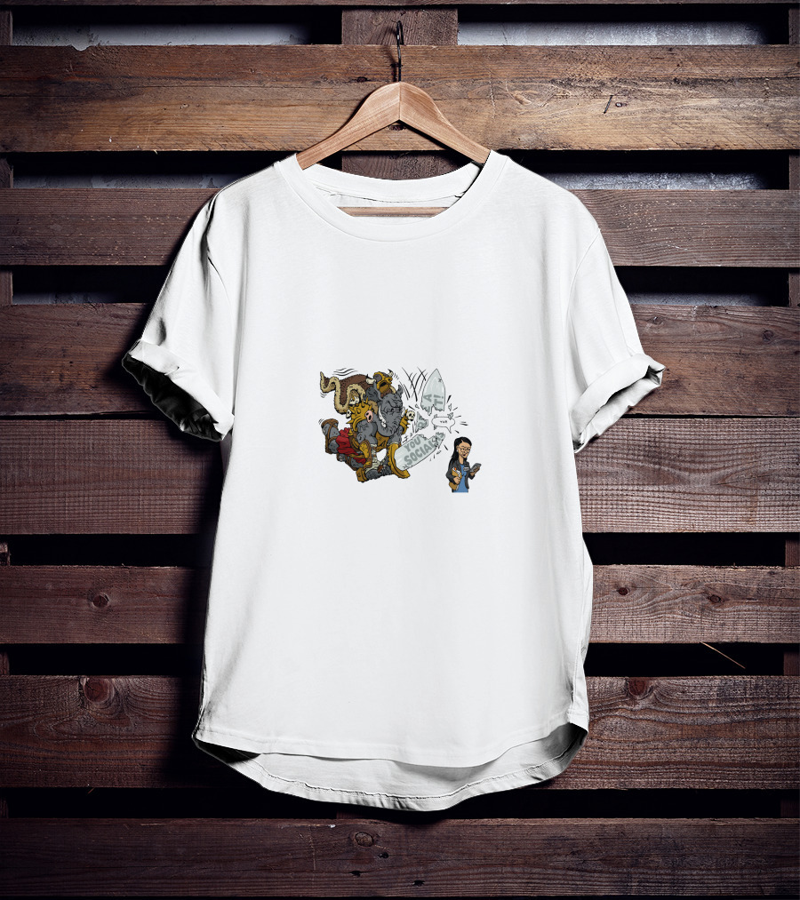 AOCMerch Socialism Satire Comic Character Scene T-Shirt