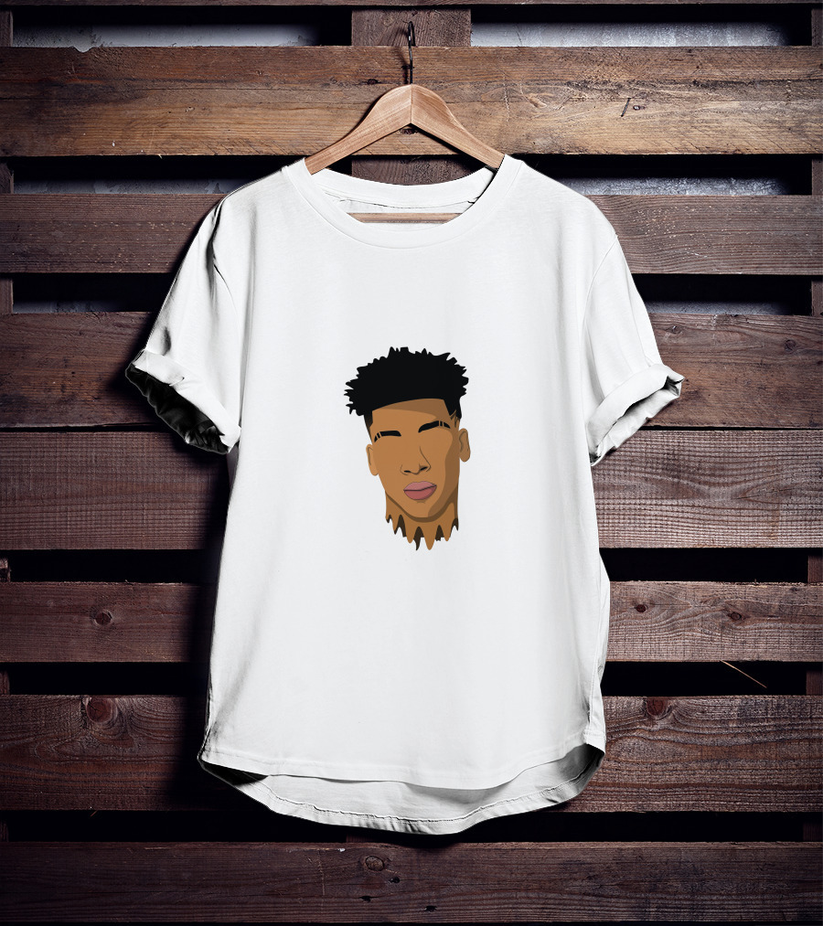 NLE Choppa Stylized Portrait Face T-Shirt