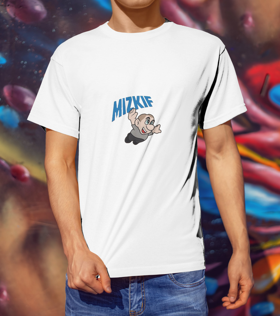 Mizkif Cartoon Character Flying Action Hero Pose T-Shirt