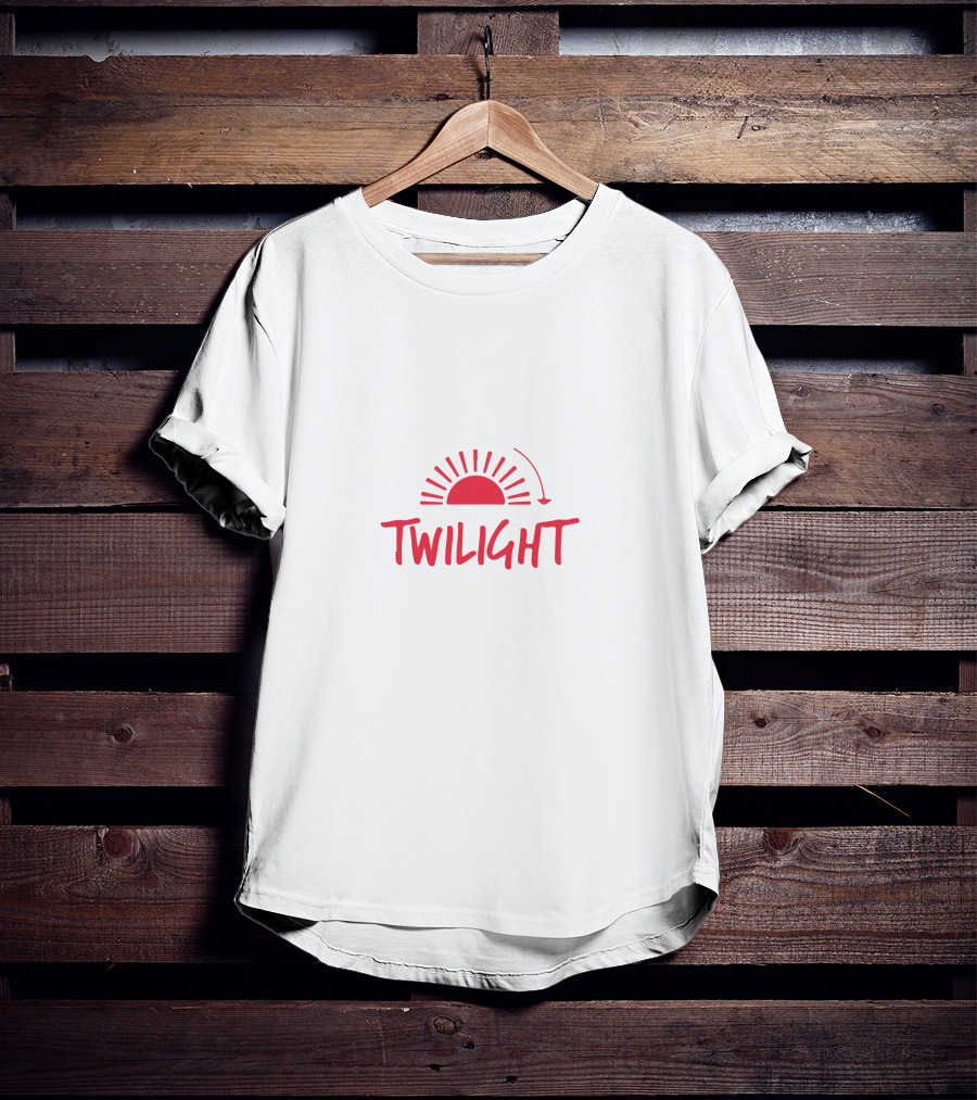 TWILIGHT Sunset Symbol With Red Sun Arrows And Rays T-Shirt