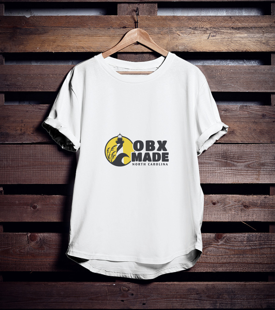 OBX Made North Carolina Lighthouse Wave Badge T-Shirt