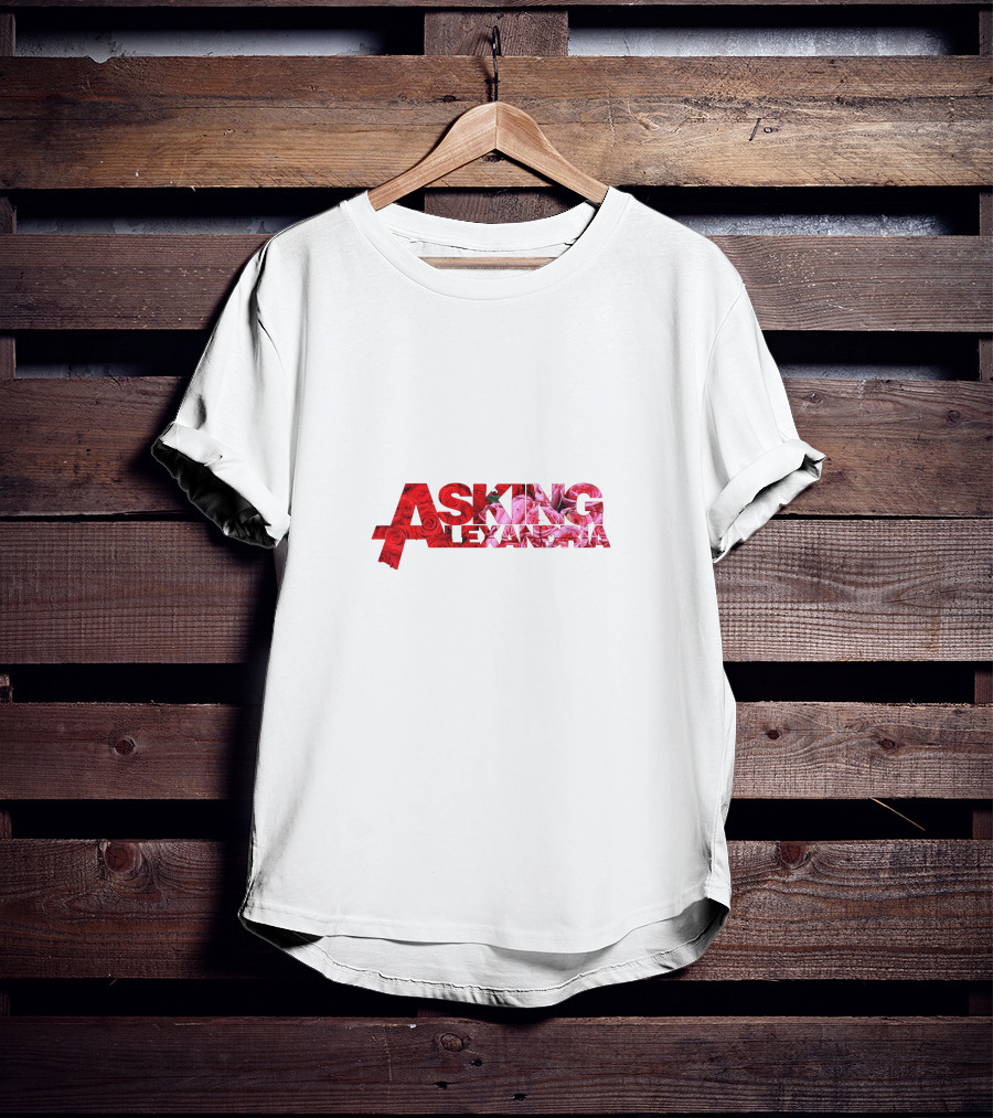 Asking Alexandria Floral Red And Pink Logo Roses T-Shirt