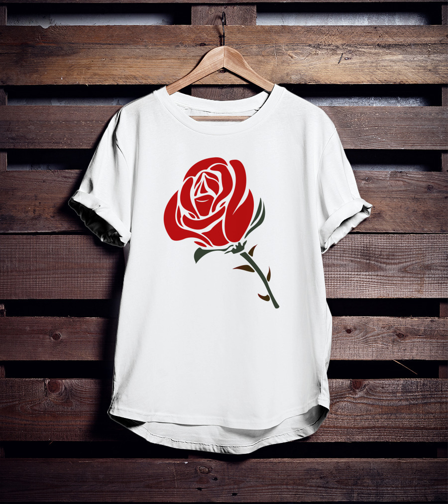Roze Red Rose Blossom Iconic T-Shirt
