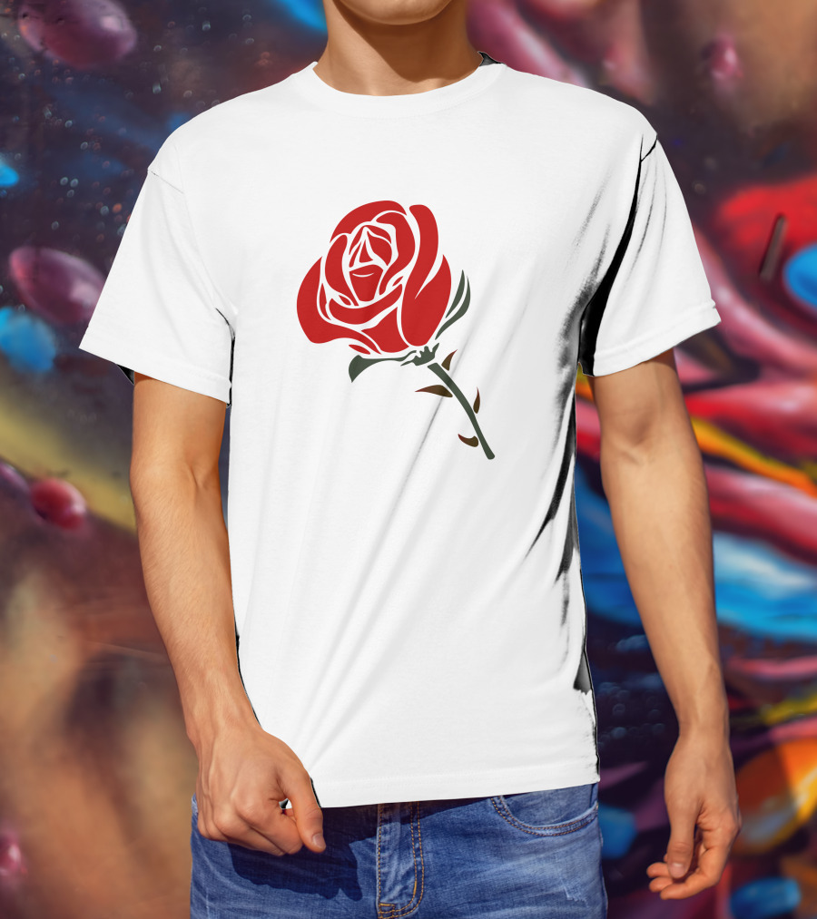 Roze Red Rose Blossom Iconic T-Shirt