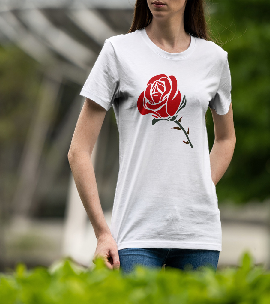Roze Red Rose Blossom Iconic T-Shirt