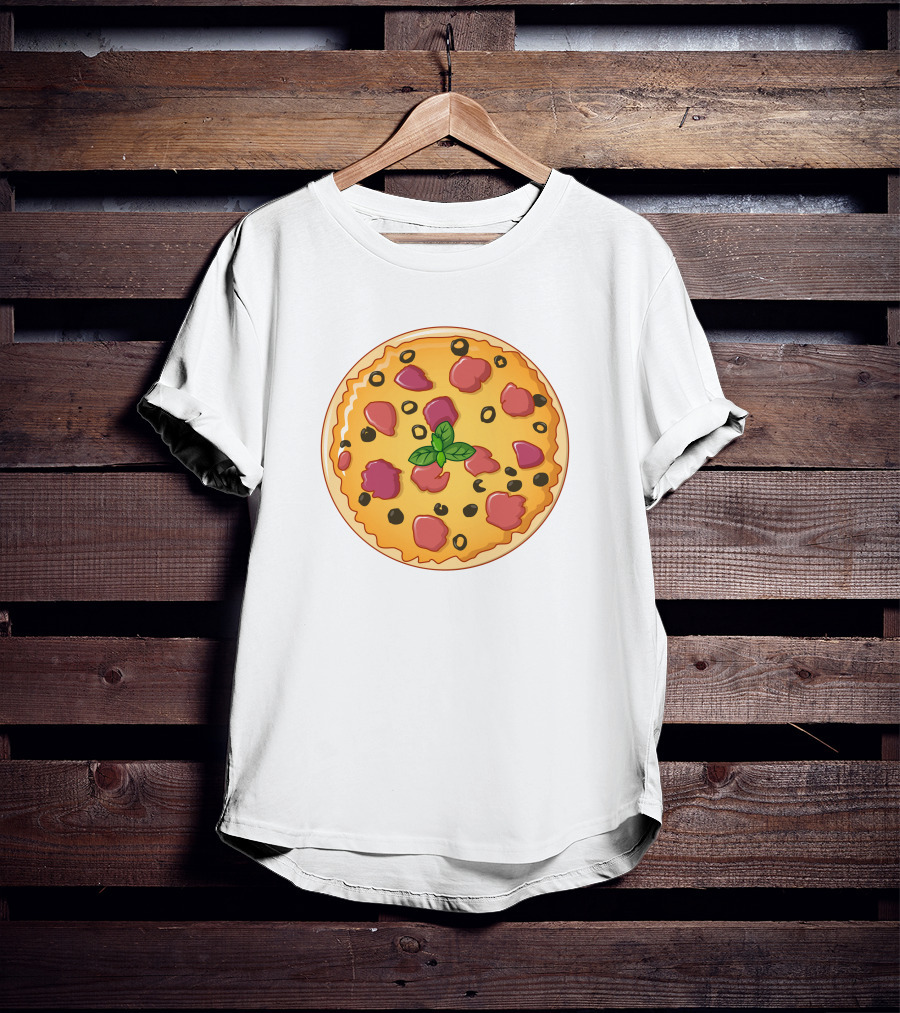 Pizza Meaning Basil Olive Pepperoni Pizza T-Shirt