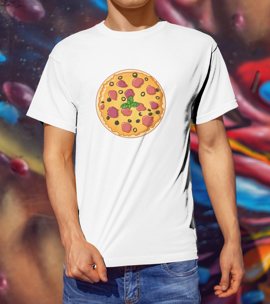 Pizza Meaning Basil Olive Pepperoni Pizza T-Shirt