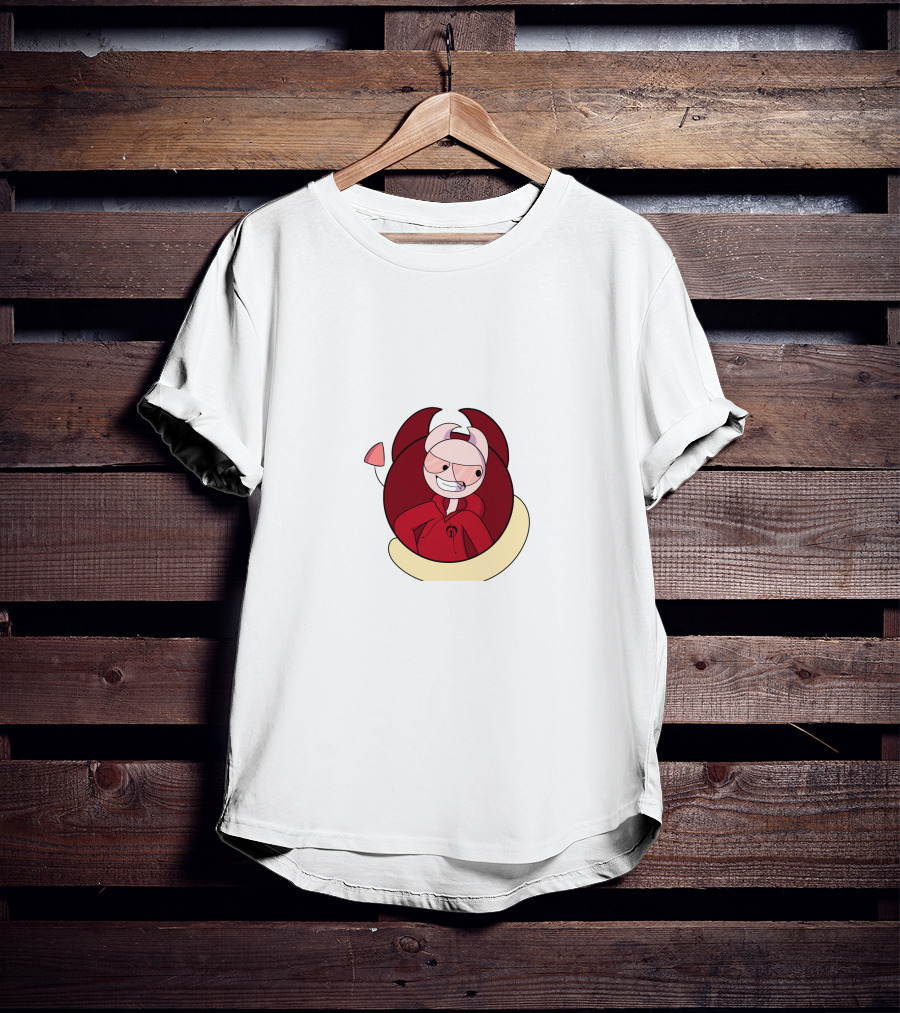 Somethingelseyt Red Hoodie Devil Character T-Shirt