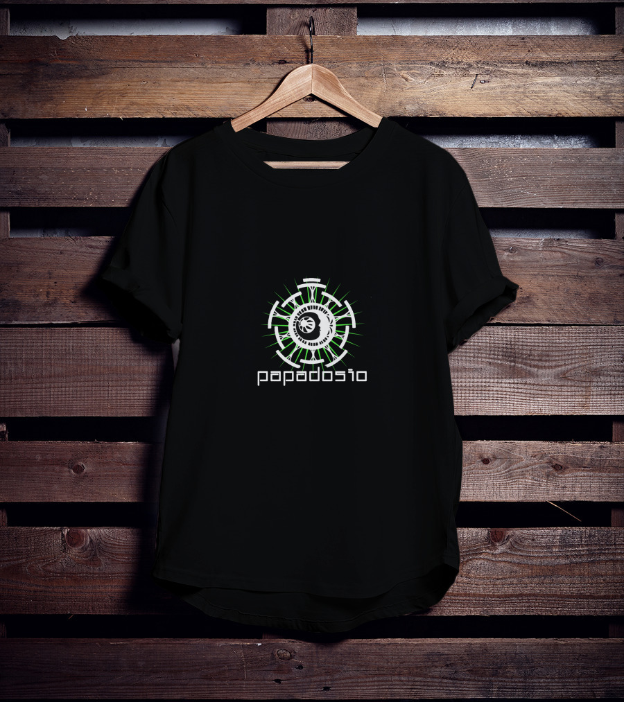 Papadosio Circular Gear Symbol With Green Accents T-Shirt