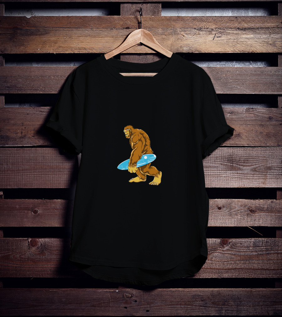 Bigfoot Surfing Hawaiian T-Shirt