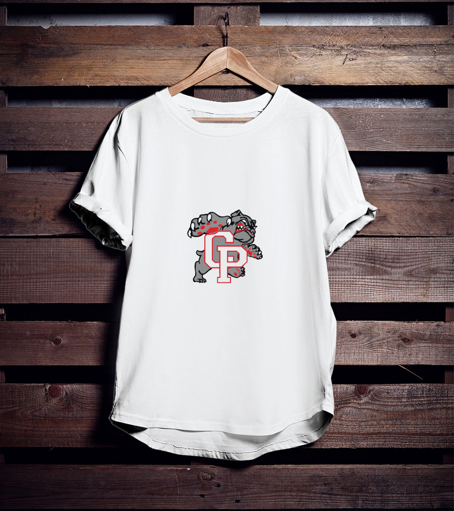 CP Bulldog Logo With Fierce Mascot T-Shirt