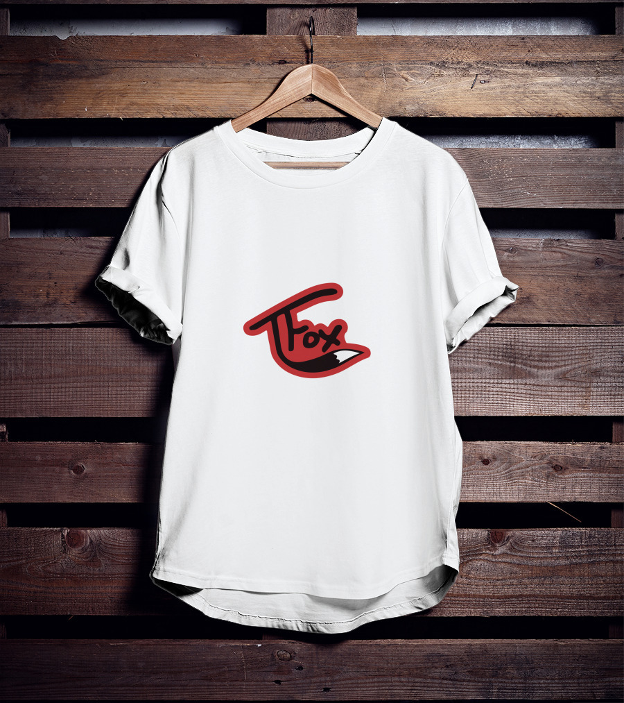 TFox Red And Black Logo With Fox Tail Detail T-Shirt