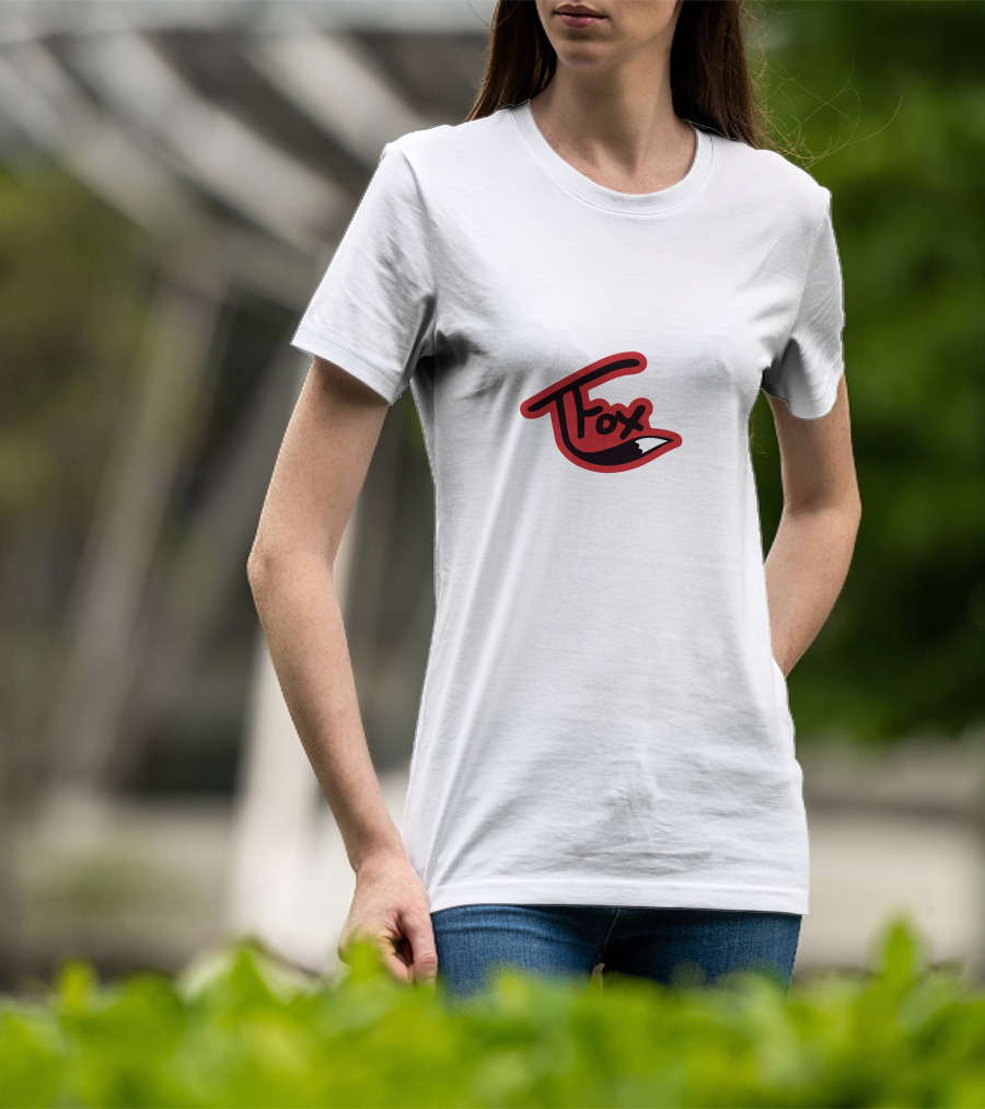 TFox Red And Black Logo With Fox Tail Detail T-Shirt