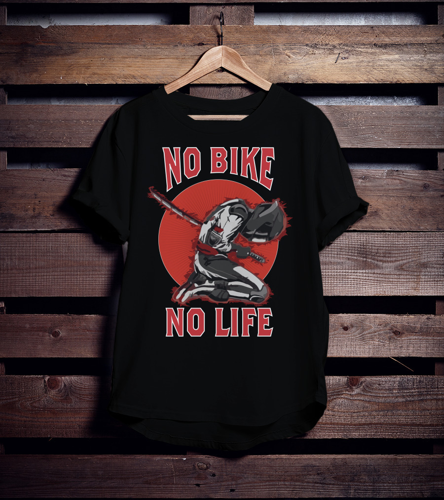 No Bike No Life Knight USA T-Shirt
