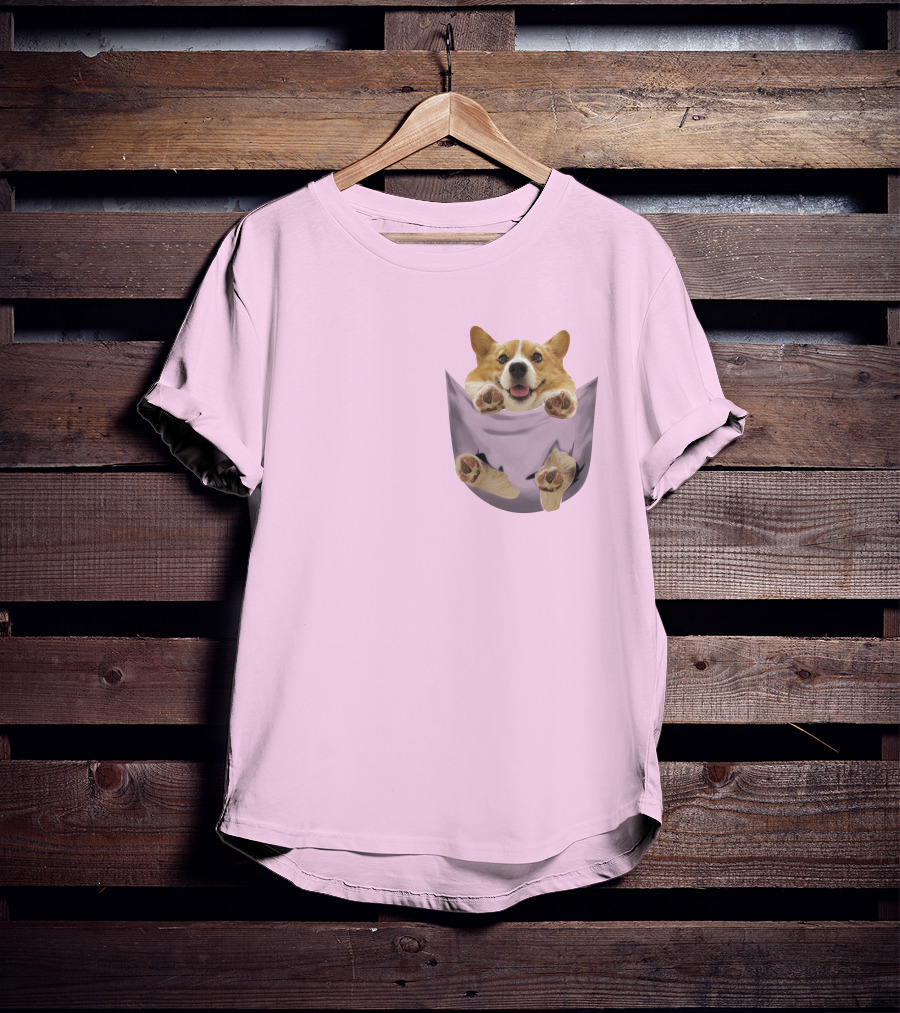 Lovely Corgi Pocket Pal T-Shirt