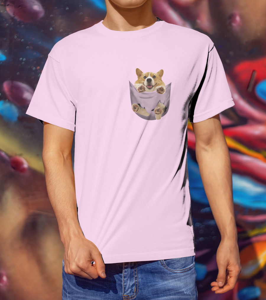 Lovely Corgi Pocket Pal T-Shirt