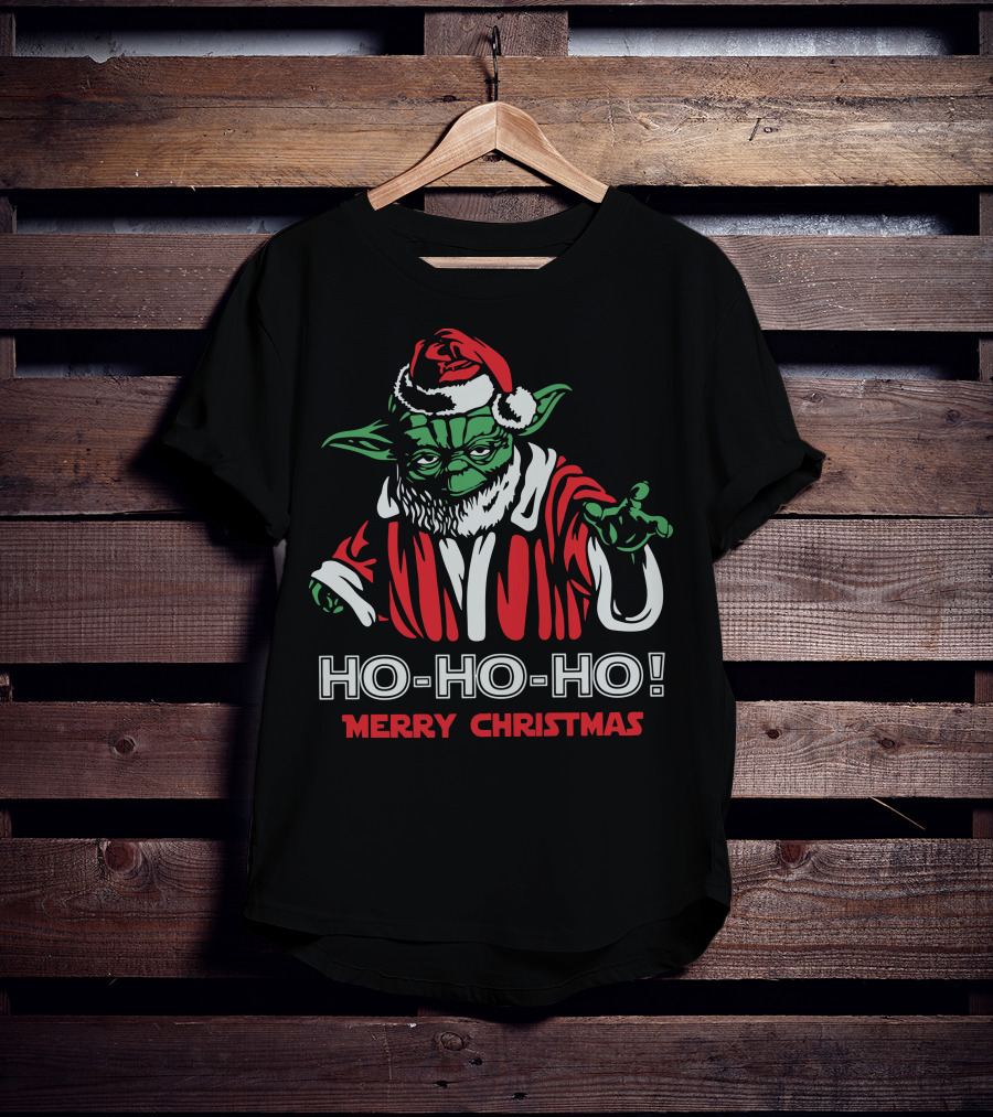 Ho Ho Ho Merry Christmas Yoda T-Shirt