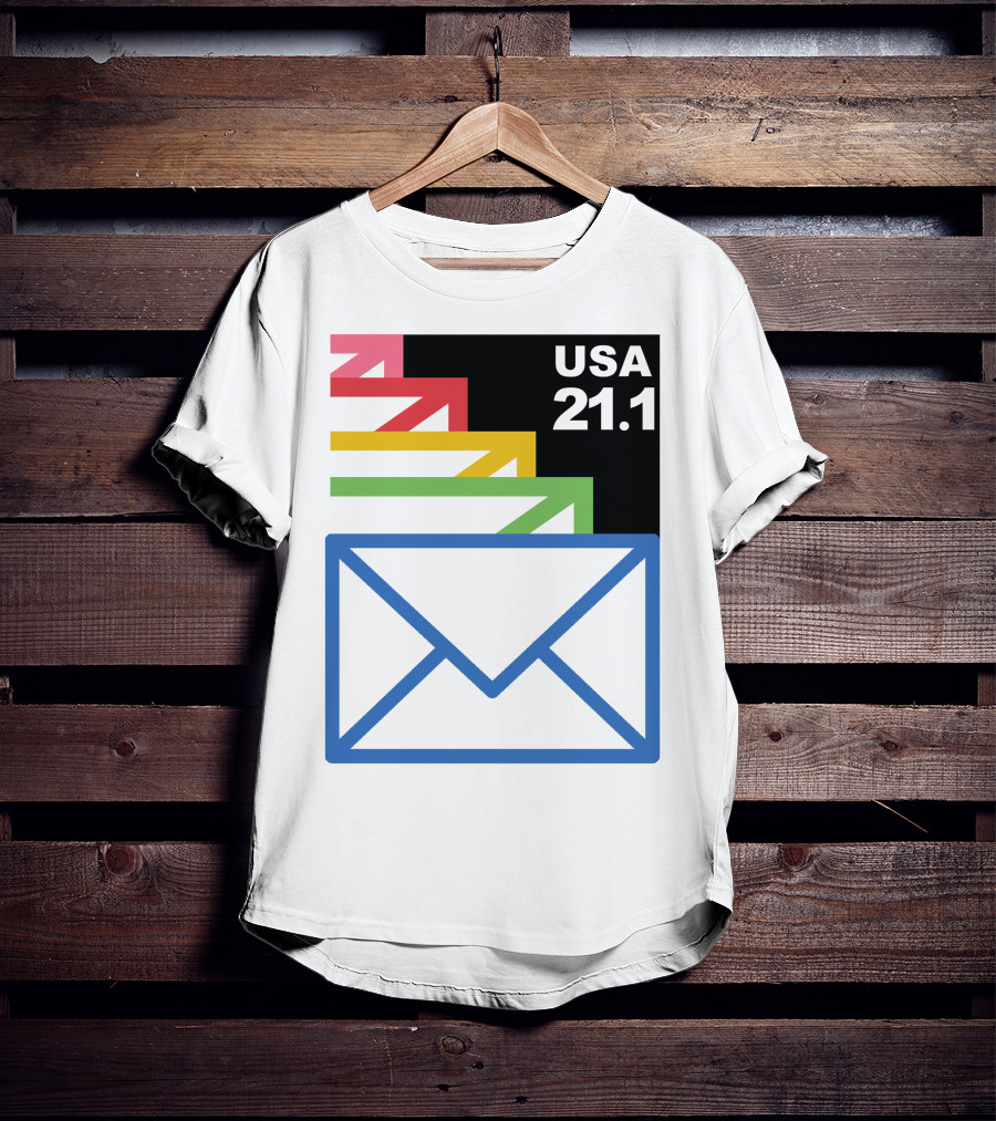 USA 21.1 Envelope Crop Top USPS Merch T-Shirt