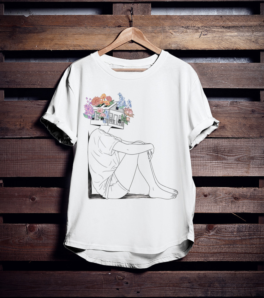 Tori Kelly Floral House Head Drawing T-Shirt