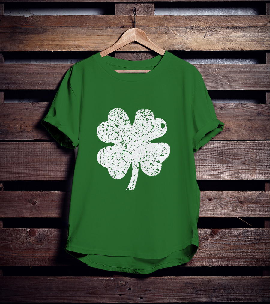 Four Leaf Clover St. Patrick's Day Green Lucky Charm T-Shirt