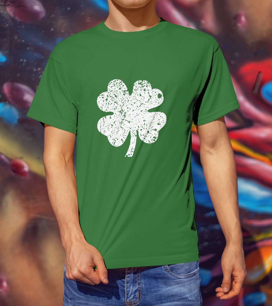 Four Leaf Clover St. Patrick's Day Green Lucky Charm T-Shirt