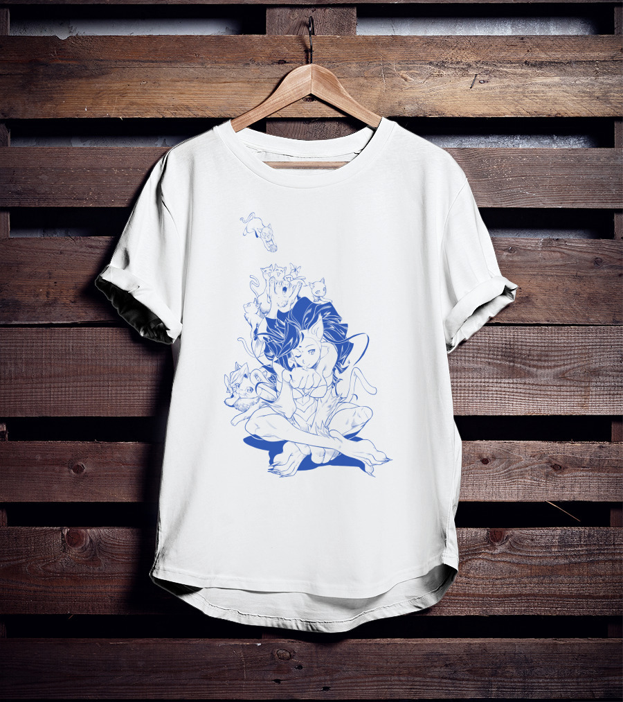 Udon Darkstalkers Felicia Icon Cats Cats Cats T-Shirt