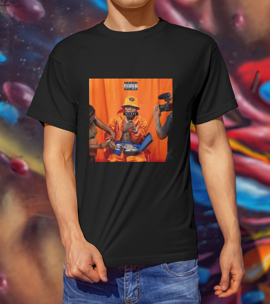 Blameitonbaby Merch Blame It On Baby Deluxe Explicit Content Orange Outfit Photography T-Shirt
