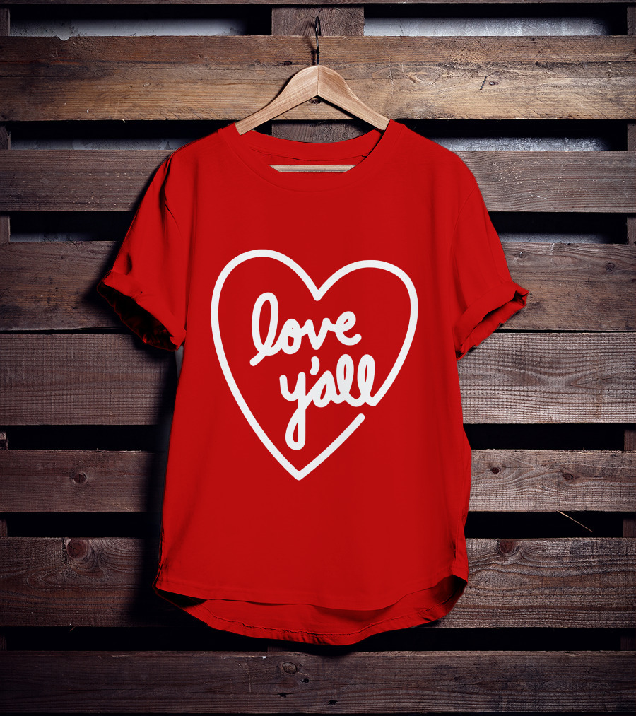 Addison Rae Merch Love Y'all Heart T-Shirt