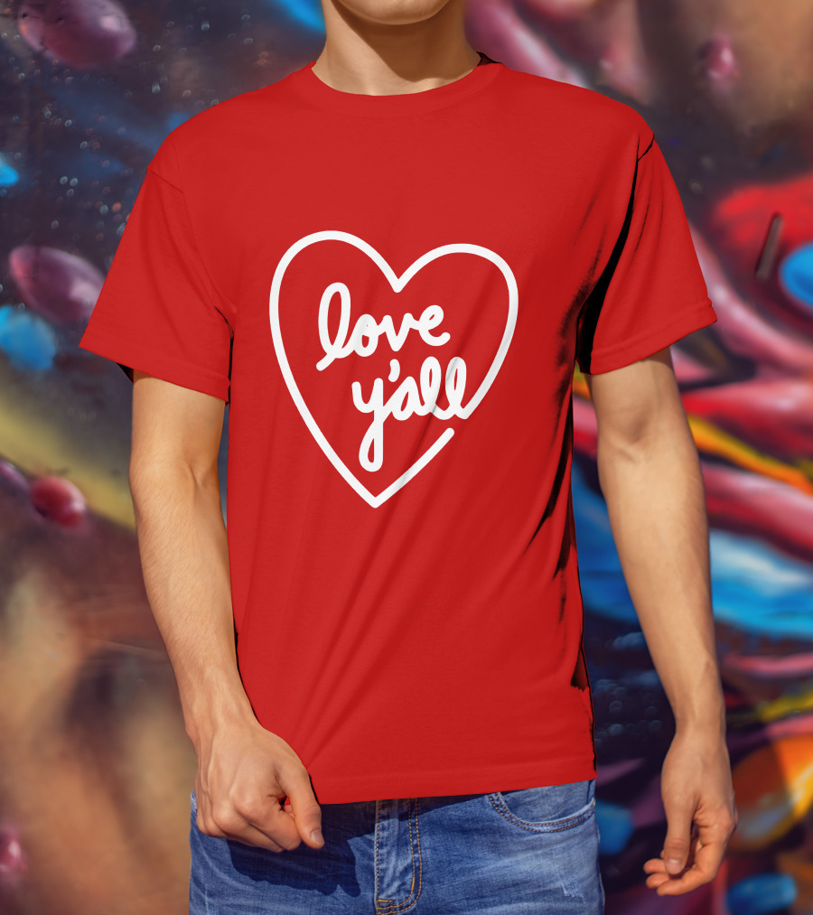 Addison Rae Merch Love Y'all Heart T-Shirt