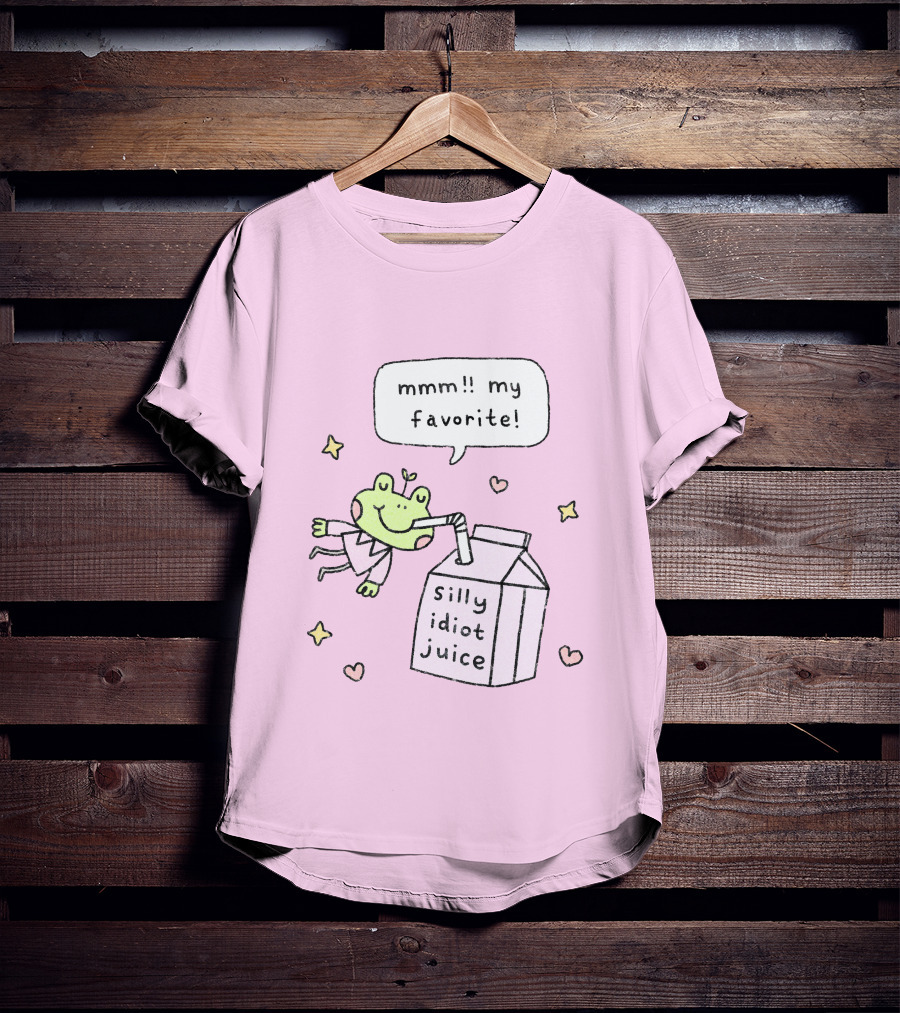 Mmm My Favorite Silly Idiot Juice Frog With Stars And Hearts T-Shirt