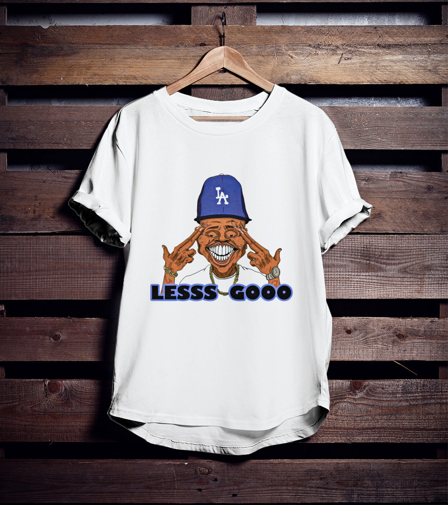 LESSS GOOO LA Cap Smile T-Shirt