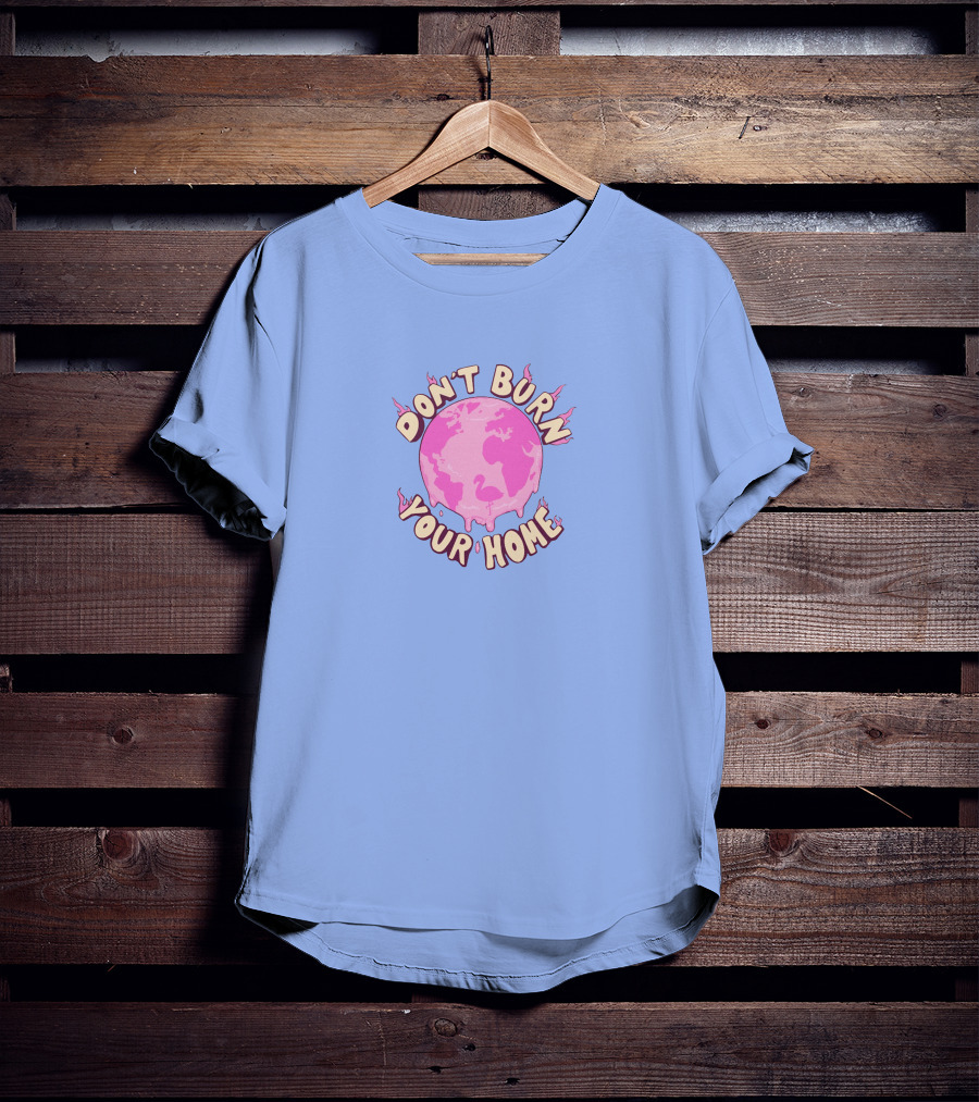 FlimFlam Merch Don't Burn Your Home Pink Earth T-Shirt