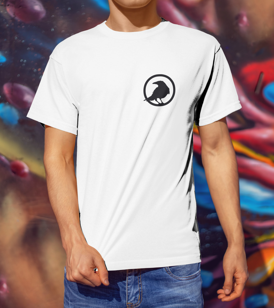 CrowfallGame Crow Silhouette Logo In Circle T-Shirt