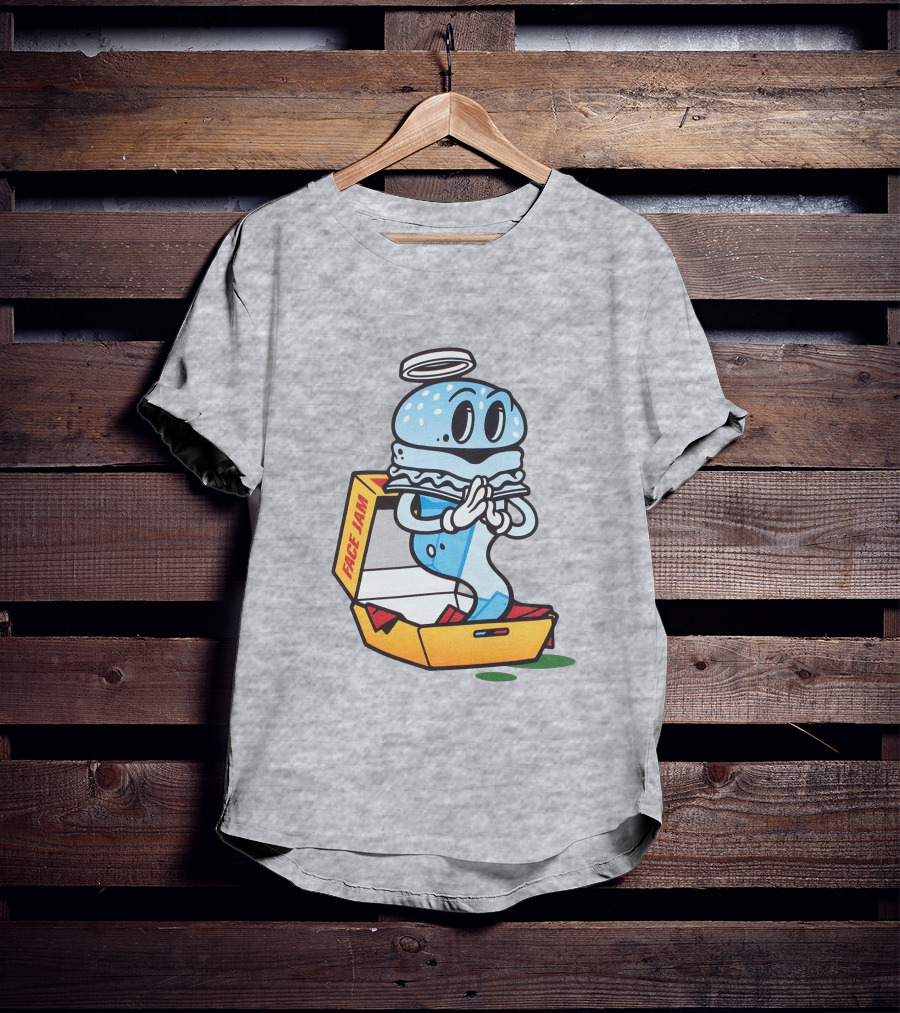 Shop Face Jam Merch Store FaceJamPod Cartoon Pizza Box Character T-Shirt