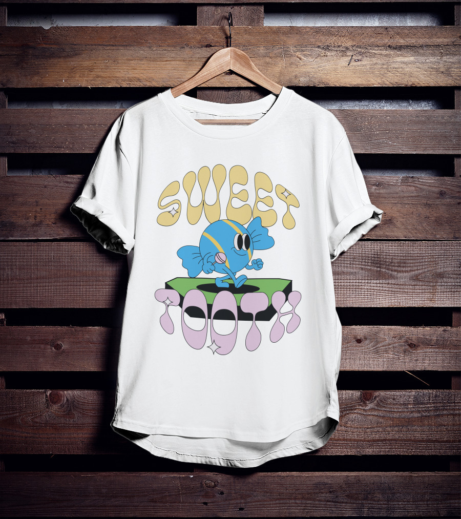 Cody Ko Merch Sweet Tooth Colorful Cartoon Character With Sweet Tooth Text T-Shirt