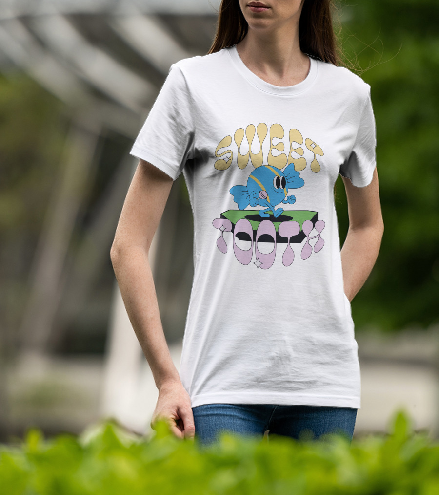 Cody Ko Merch Sweet Tooth Colorful Cartoon Character With Sweet Tooth Text T-Shirt