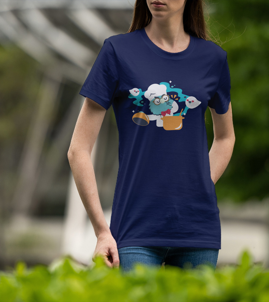 Er Merch Chef's Kiss Cute Cooking Owl With Hearts T-Shirt