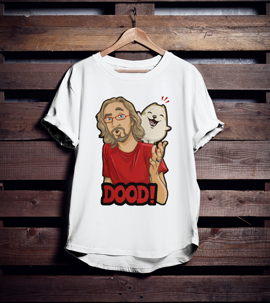 Maximilian Dood Merchandise Featuring Animated Character And Iconic Dood T-Shirt