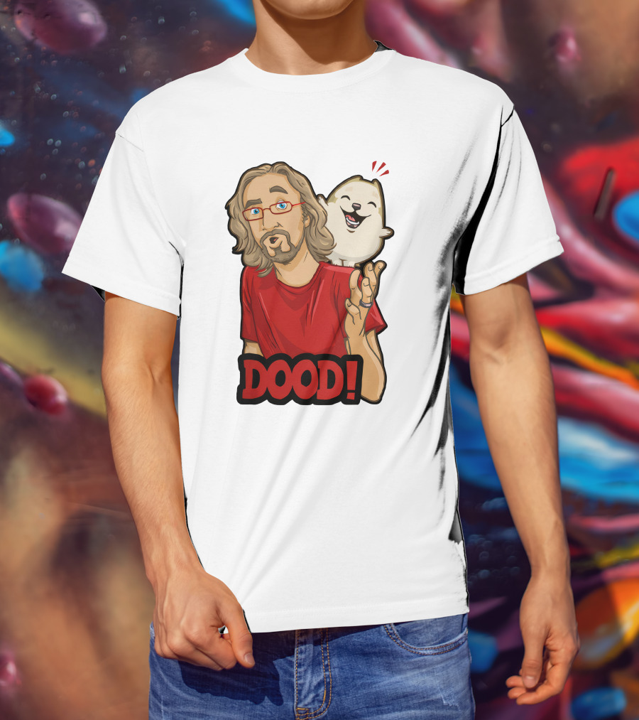 Maximilian Dood Merchandise Featuring Animated Character And Iconic Dood T-Shirt