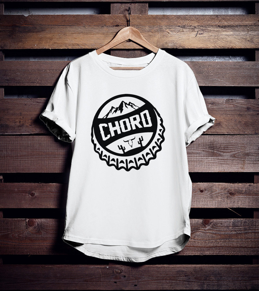 Country Chord Shop Mountain Bottle Cap With Bullhead And Cactus T-Shirt