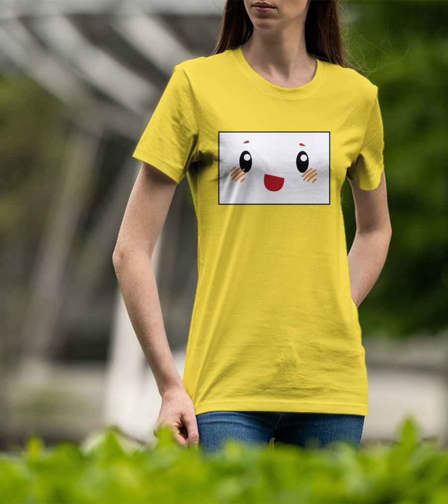 Shop Lankybox Merch Store Boxy Kawaii Face Yellow T-Shirt